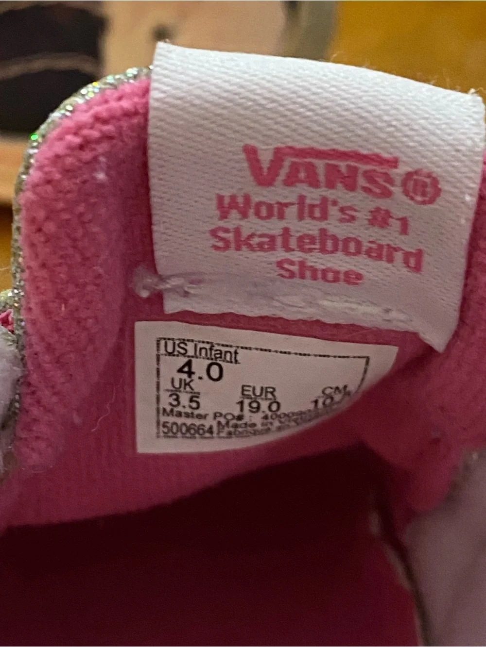Vans Sk8-Hi Crib shoes…Infant size 4